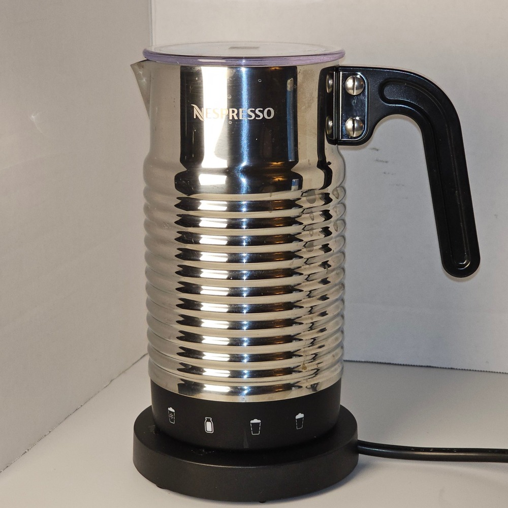 Nespresso Aeroccino 4 Milk Frother Chrome Silver Electric Steamer Type 4194